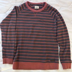 Civil Society Porter Knit Striped Pullover (Navy/Brick)